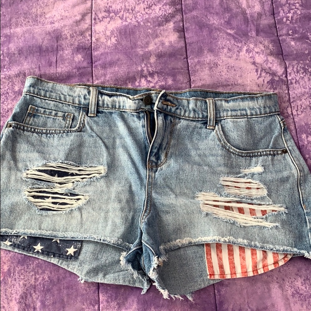 Ripped Patriotic Old Navy Shorts